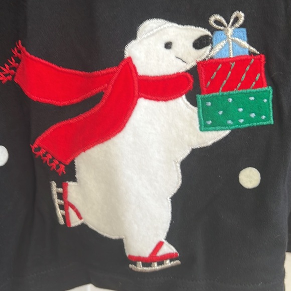 Skating Polar Bear Cotton Button Top - Picture 2 of 5